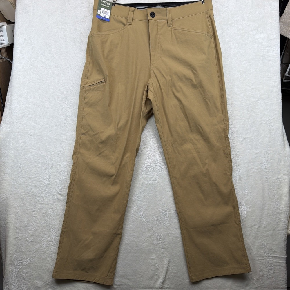 Orvis Tech Pants Men's 36x30 Stretch Water Resistant Travel Hiking NWT
